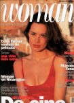 Celia Forner vestida de película en portada de Woman, destacando su belleza y estilo.